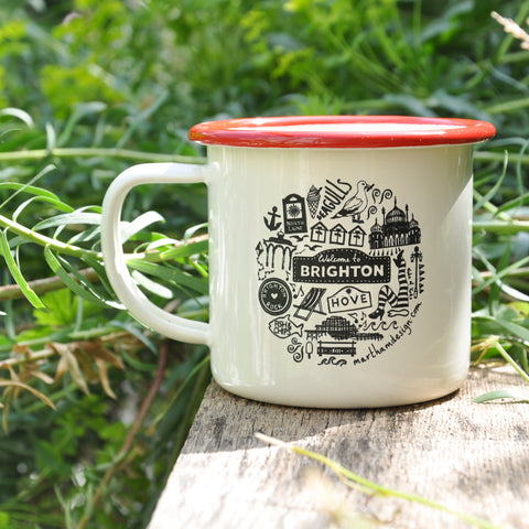 Enamel mugs