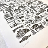 Lewes illustrated black and white print