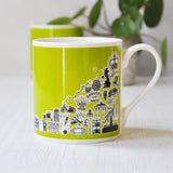 British green illustrated mug