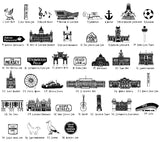 Liverpool illustrated wall art - Large
