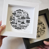 Liverpool black and white framed mini-print