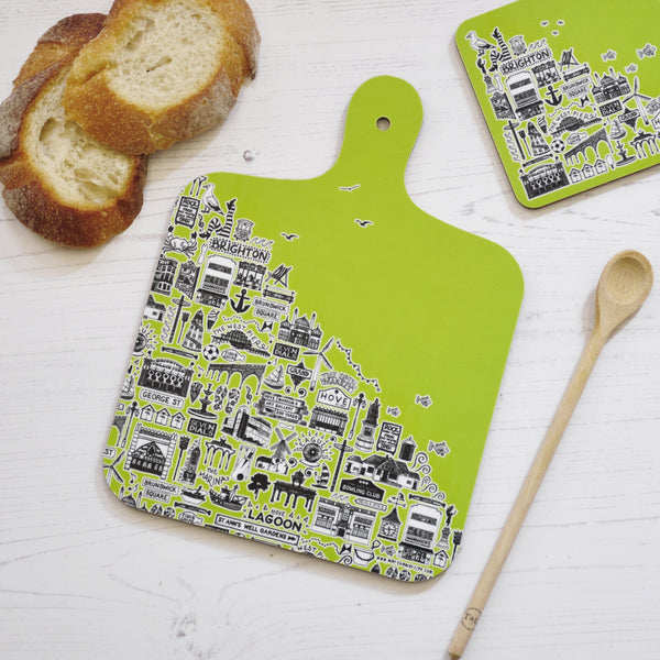 Brighton green mini chopping board