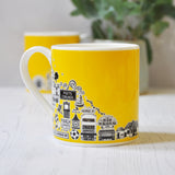Hove yellow illustrated mug